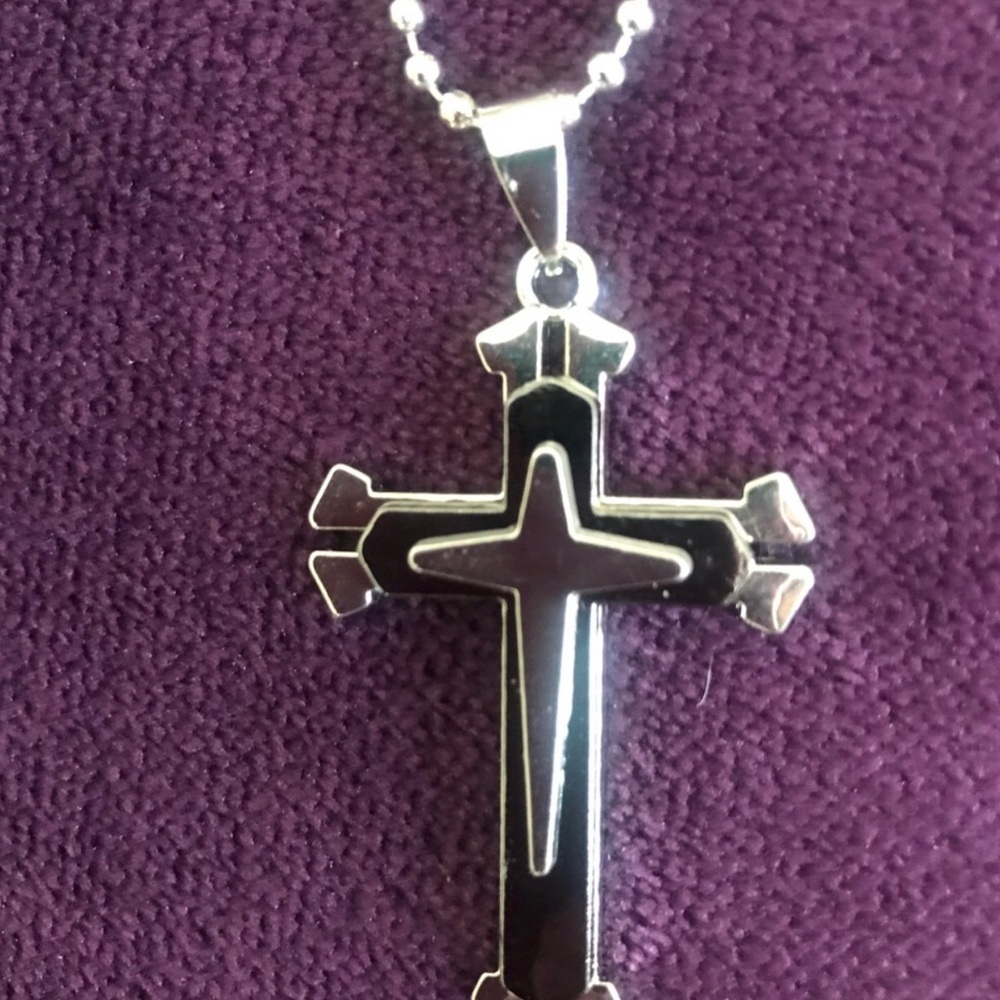 Stainless Steel Cross Pendant Necklace